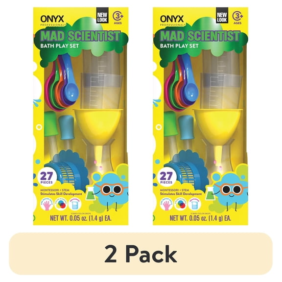 (2 pack) ONYX Professional Mad Scientist 28 Piece Bath Play Set