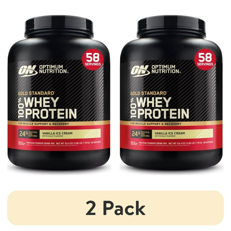 2 pack) Optimum Nutrition Gold Standard 100% Whey Protein 2 pack) Optimum Nutrition Gold Standard 100% Whey Protein