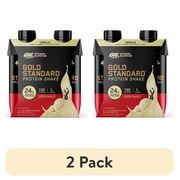 2 pack Optimum Nutrition Gold Standard Protein Shake, Vanilla, 24g Protein, Ready to Drink Protein Drinks, 11 Fl Oz, 4 Pack