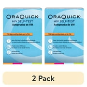 2 pack OraQuick At-Home Rapid HIV Self-Test, 1 Single Use Saliva Test