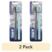 2 pack Oral-B Toothbrush Pro Whitening Brilliance, Extra Soft, Black and Teal, 2 Count