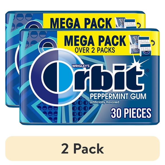 (2 pack) Orbit Gum Peppermint Sugar Free Chewing Gum - 30 Piece