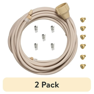 (2 pack) Orbit Portable Mist Water Cooling System, Beige, Durable Plastic Material, 12' Long