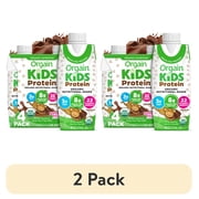 2 pack Orgain Organic Kids Nutritional Dairy Protein Shakes, Chocolate, 8.25 Fl Oz, Pack of 4