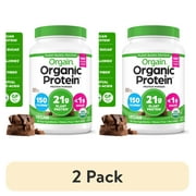 (2 pack) Orgain Organic Vegan 21g Protein Powder, Plant Based, Creamy Chocolate 2.03lb