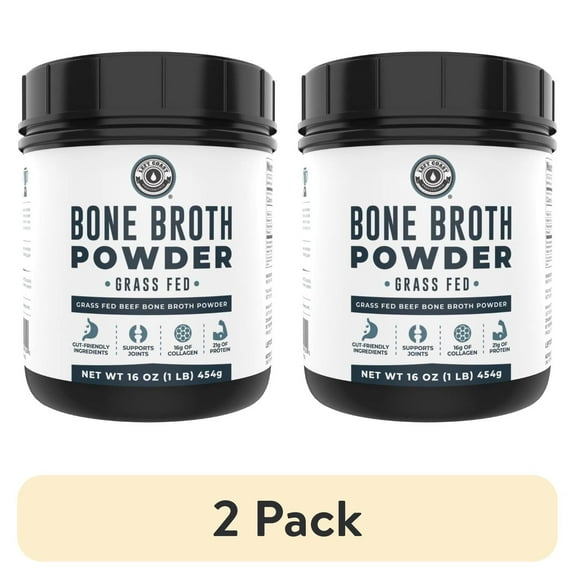 (2 pack) Left Coast Performance Organic Bone Broth Protein Powder 1lb