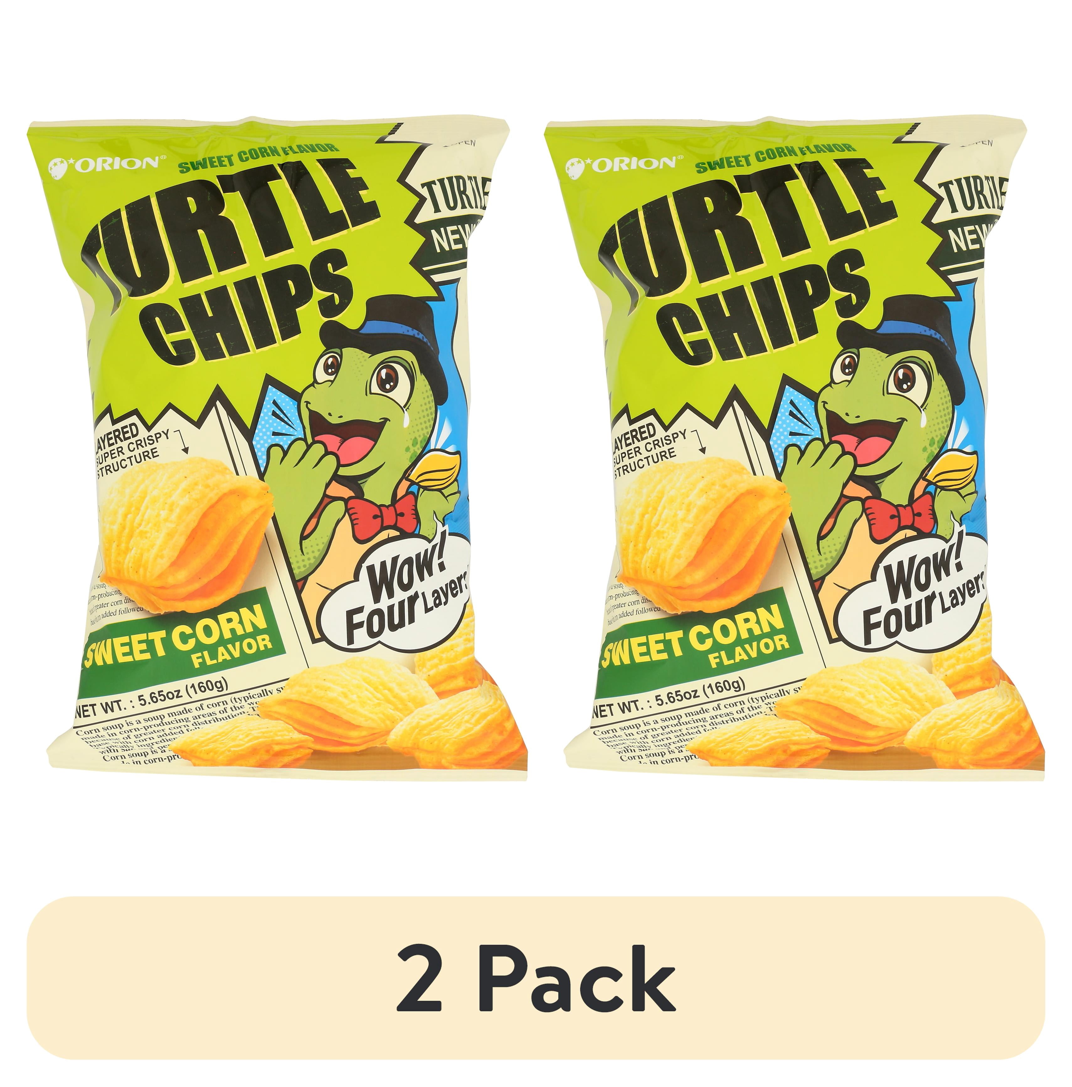 (2 pack) Orion Sweet Corn Flavor Turtle Chips, 5.65 Oz