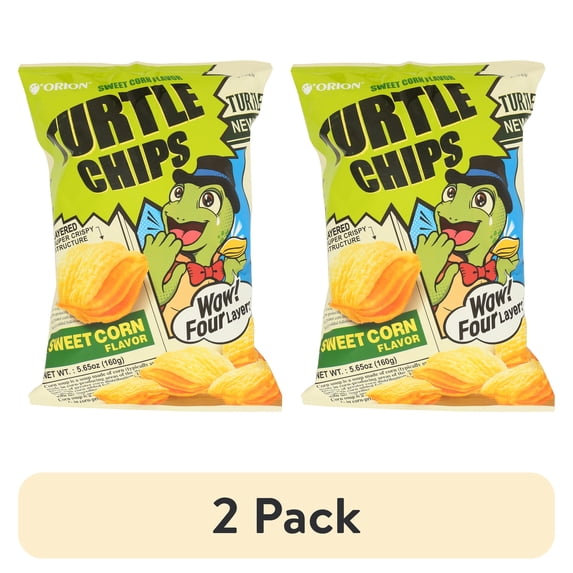 (2 pack) Orion Sweet Corn Flavor Turtle Chips, 5.65 Oz