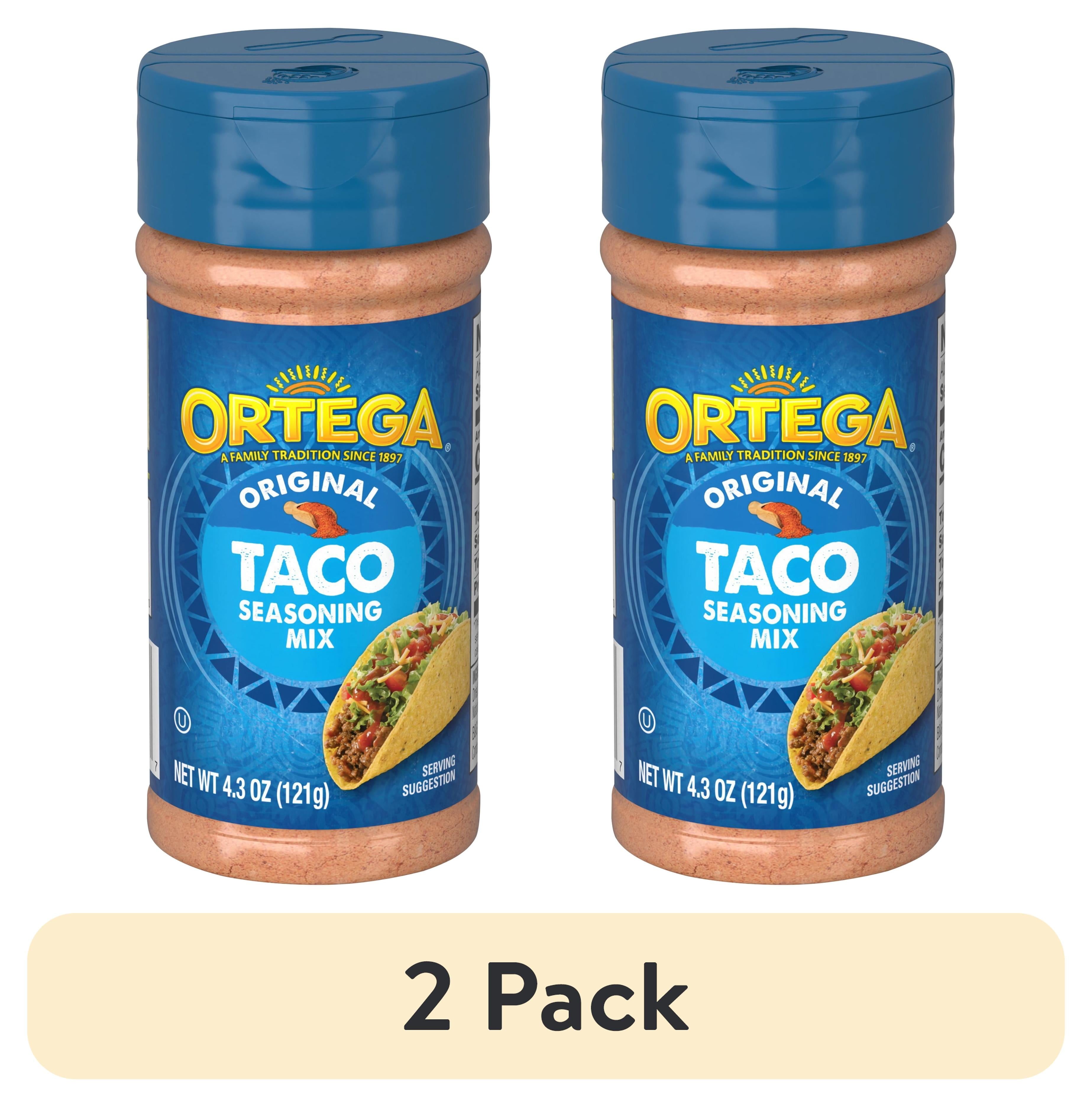 2 pack) Ortega Original Taco Seasoning Mix, 4.3 oz Shaker Bottle