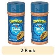 (2 pack) Ortega Original Taco Seasoning Mix, 4.3 oz Shaker Bottle