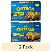 (2 pack) Ortega Yellow Corn Taco Shells Kit, Kosher, 7.4 oz, 18 Count