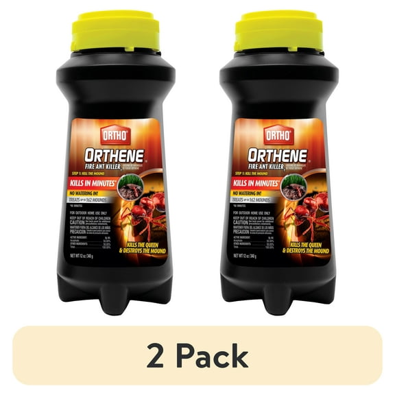 (2 pack) Ortho Orthene Fire Ant Killer1, Kills Queen, Destroys up to 162 Mounds, 12 oz.
