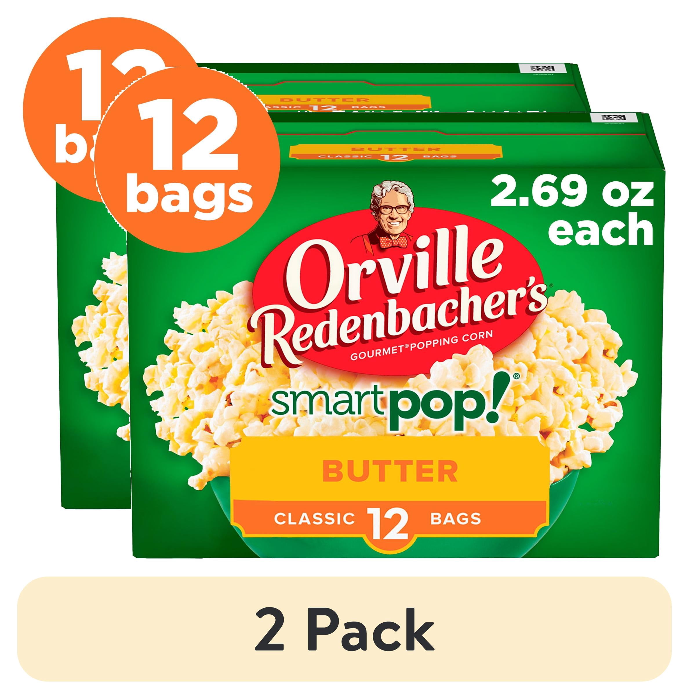 (2 pack) Orville Redenbacher’s Microwave Popcorn SmartPop! Value Size, Butter Flavor, 2.69 oz., 12-Count