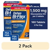 2 pack Osteo Bi-Flex Triple Strength Joint Health Dietary Supplement, Glucosamine Chondroitin MSM and Vitamin C Tablets, 160 Count