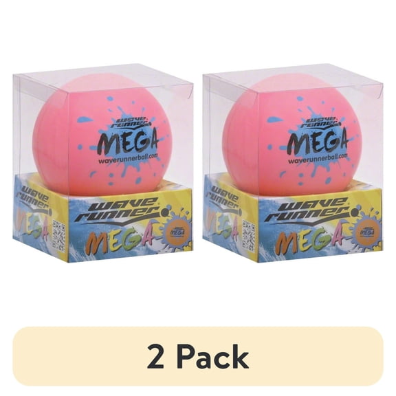 (2 pack) Outer Edge Waverunner Mega Ball, Water Skipping Ball Durable Toy Ball 3.5", Ages 6+