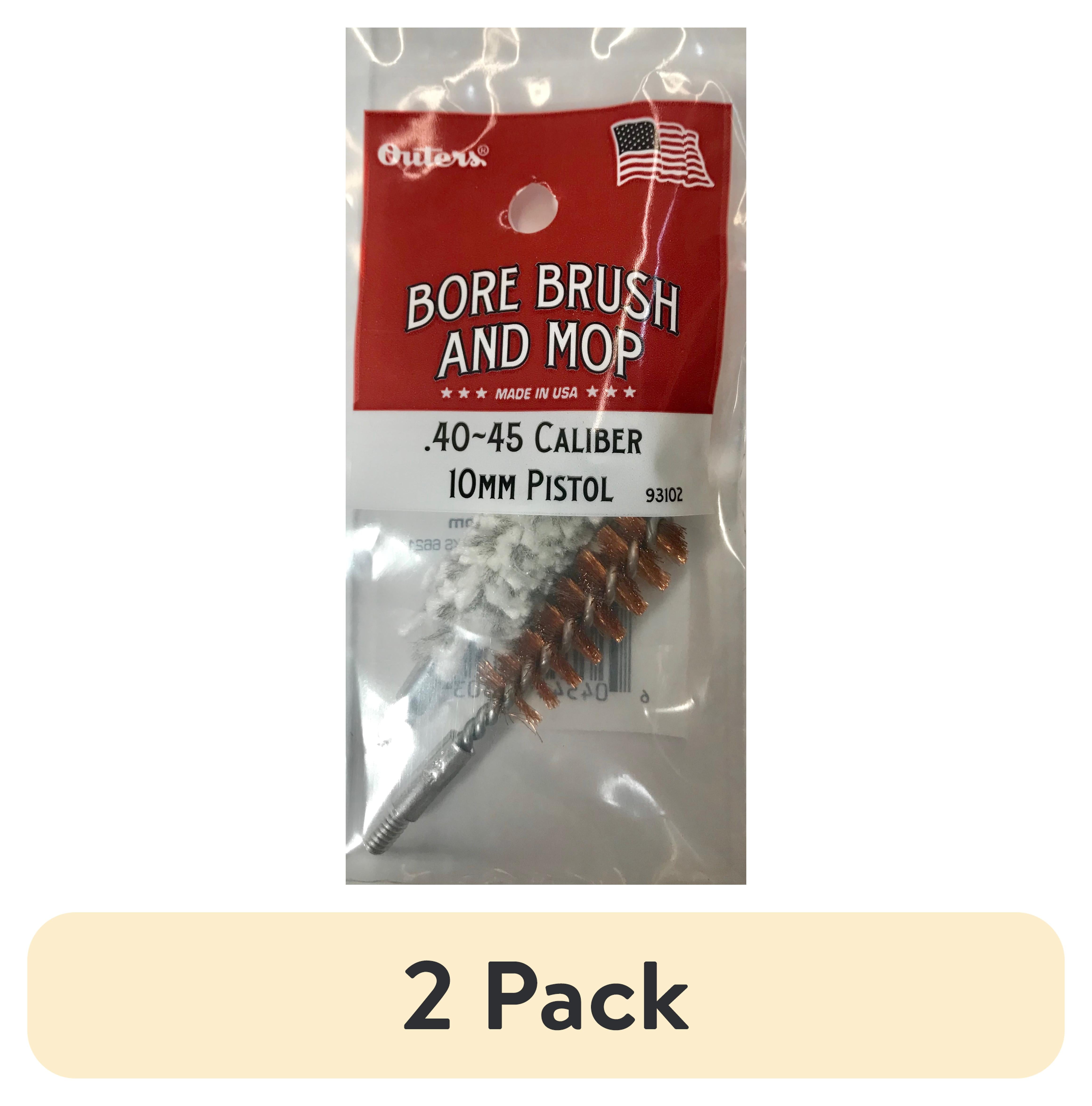(2 pack) Outers® 10mm Phosphor Bronze Bore Brush & Cotton Mop, 0.40 & 0.45 Cal