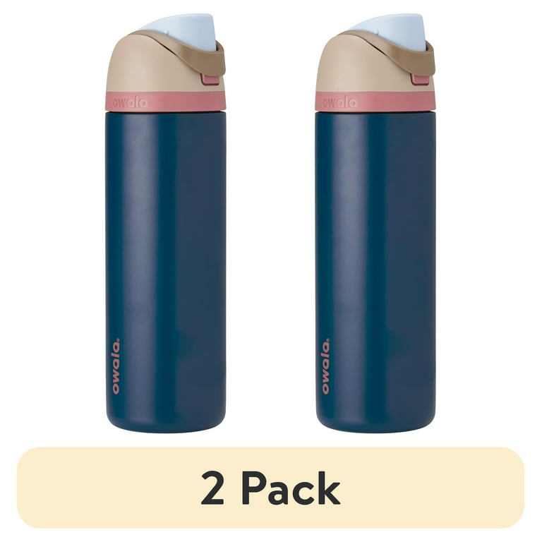2 pack) Owala FreeSip Stainless Steel Water Bottle, 24oz, Sleepy