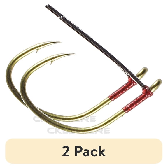 (2 pack) Owner 5172-116 Wacky Hook Weedless 4 per Pack Size 1/0 Fishing Hook
