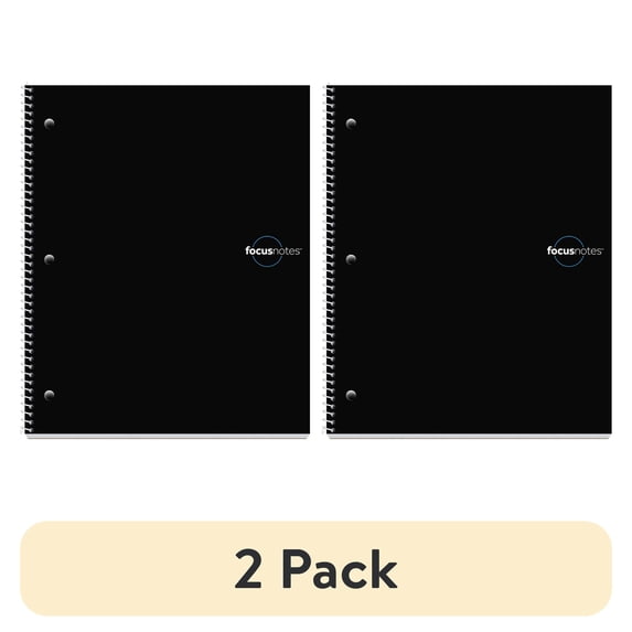 (2 pack) Oxford® FocusNotes® 1-Subject Notebook, 9" x 11", 100 Sheets