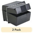 thumbnail image 1 of (2 pack) Oxford, OXF01581, Plastic Index Card Boxes with Lids, 1 Each, Black (Cards Sold Separately), 1 of 3
