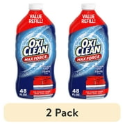 2 pack OxiClean Max Force Laundry Stain Remover Spray Refill, Gentle Color-Safe Stain Treater, 48 fl oz
