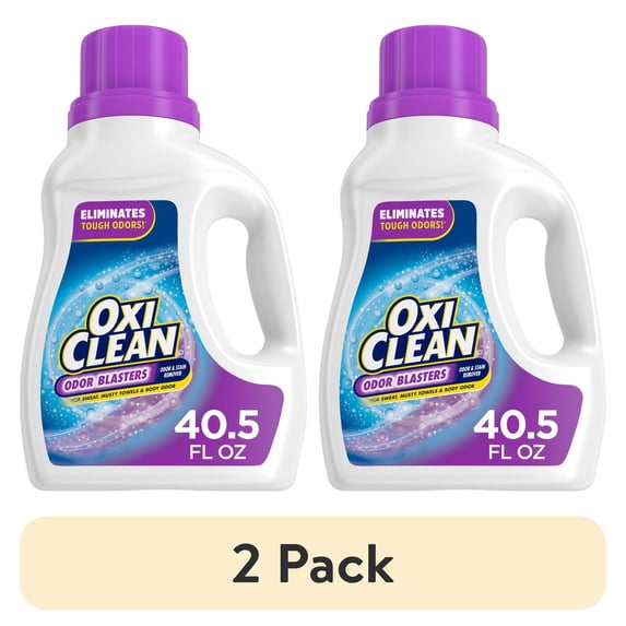 (2 pack) OxiClean Odor Blasters Odor and Laundry Stain Remover Liquid, 40.5 fl oz