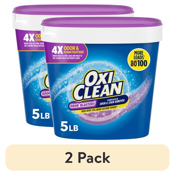 (2 pack) OxiClean Odor Blasters Versatile Odor and Laundry Stain Remover Powder, 5 lb