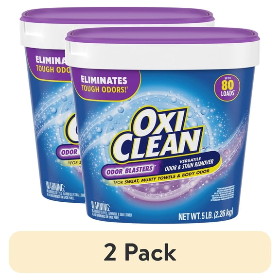 (2 pack) OxiClean Odor Blasters Versatile Odor and Laundry Stain Remover Powder, 5 lb