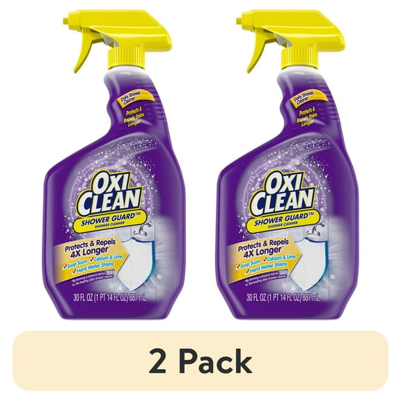 (2 pack) OxiClean Shower Guard Daily Shower Cleaner, Protects & Repels Bathroom Stains, Spray Bottle, 30oz