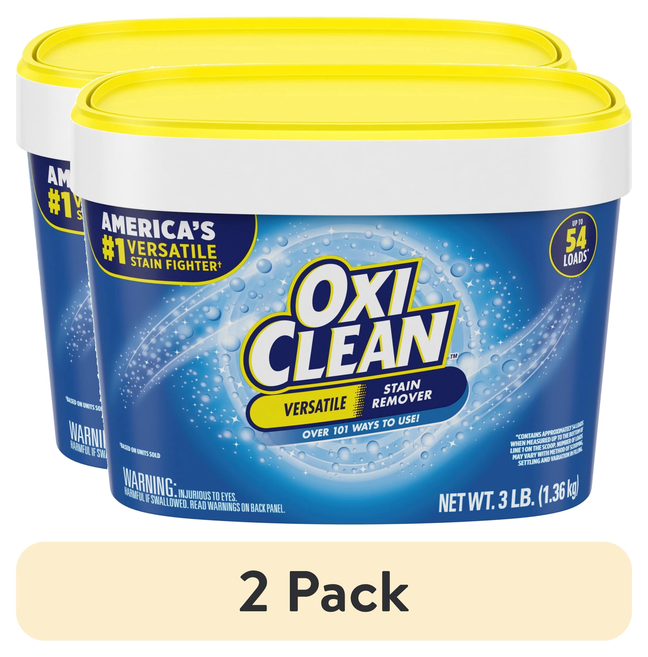 (2 pack) OxiClean Versatile Stain Remover Powder for Around the Home and Laundry, 3 lb