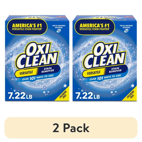 (2 pack) OxiClean Versatile Stain Remover Powder, for Around the Home and Laundry, 7.22 lb