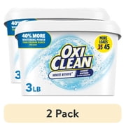 2 pack OxiClean White Revive Laundry Whitener and Laundry Stain Remover Powder, 3 lb