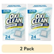 2 pack OxiClean White Revive Laundry Whitener and Laundry Stain Remover Power Paks, 24 Count