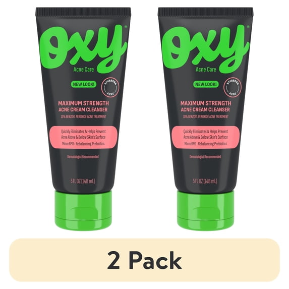 (2 pack) Oxy Maximum Strength Face Wash, Benzoyl Peroxide, 5 fl oz