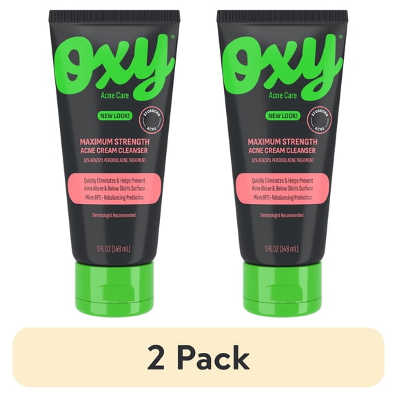 (2 pack) Oxy Maximum Strength Face Wash, Benzoyl Peroxide, 5 fl oz