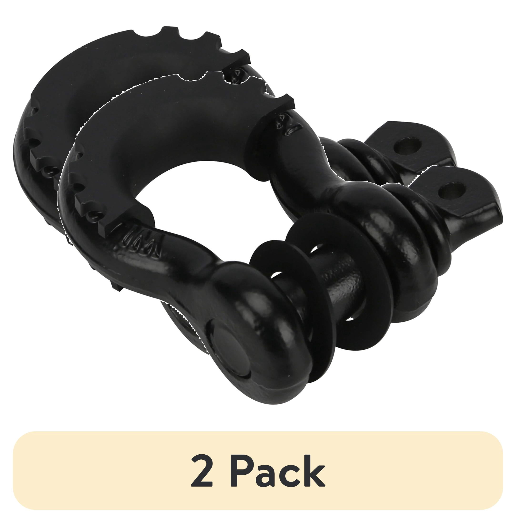 (2 pack) Ozark Trail 1/2" D-Ring Shackle, BlackD Shackle Rugged, 4,000 lbs Capacity 1 Pack