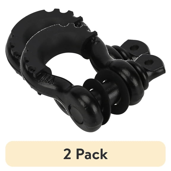 (2 pack) Ozark Trail 1/2" D-Ring Shackle, BlackD Shackle Rugged, 4,000 lbs Capacity 1 Pack