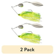 (2 pack) Ozark Trail 1/2 oz. Spinnerbait Lure for Bass Fishing, Chartreuse