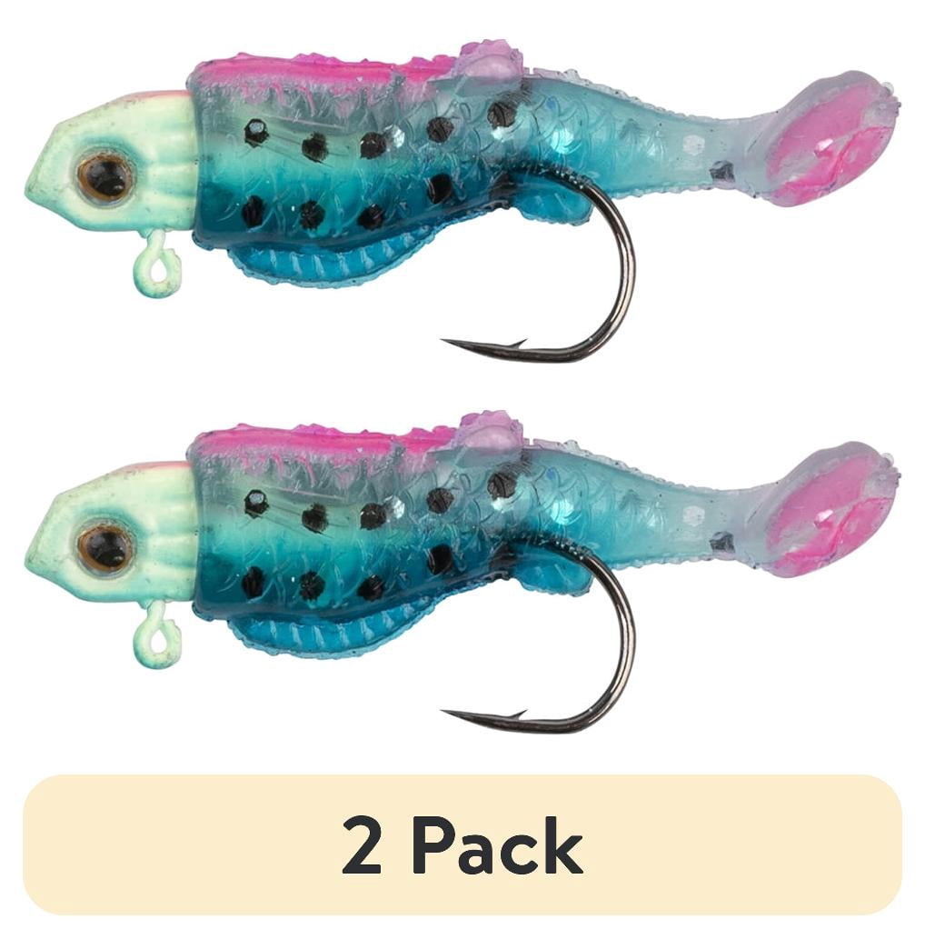 (2 pack) Ozark Trail 1/32 oz Rigged Panfish Minnow Fishing Lures, Blue & Pink, 2-Pack