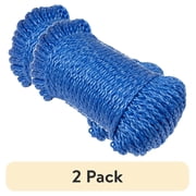 (2 pack) Ozark Trail Polypropylene 1/4 in x 100 ft Hollow-Braided Floating Utility Line, 100 lb Capacity