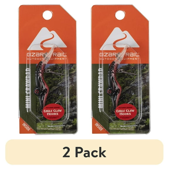 (2 pack) Ozark Trail 1/9 Ounce Mini Crawdad Fishing Lure - Natural, Ideal for Bass and Panfish