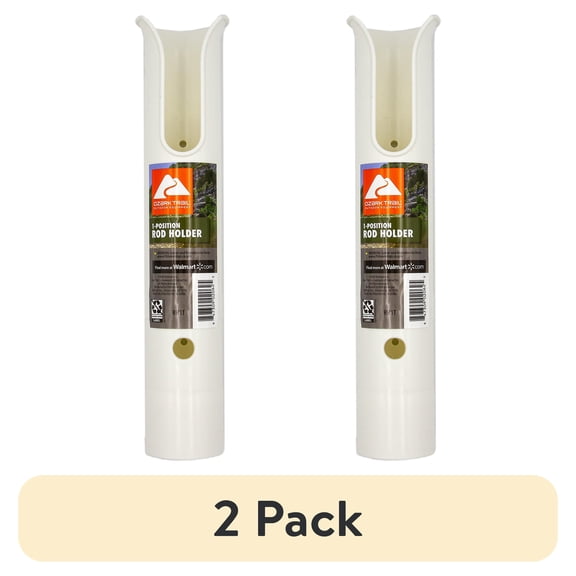 (2 pack) Ozark Trail Side Mount Plastic Marine Fishing Rod Holder