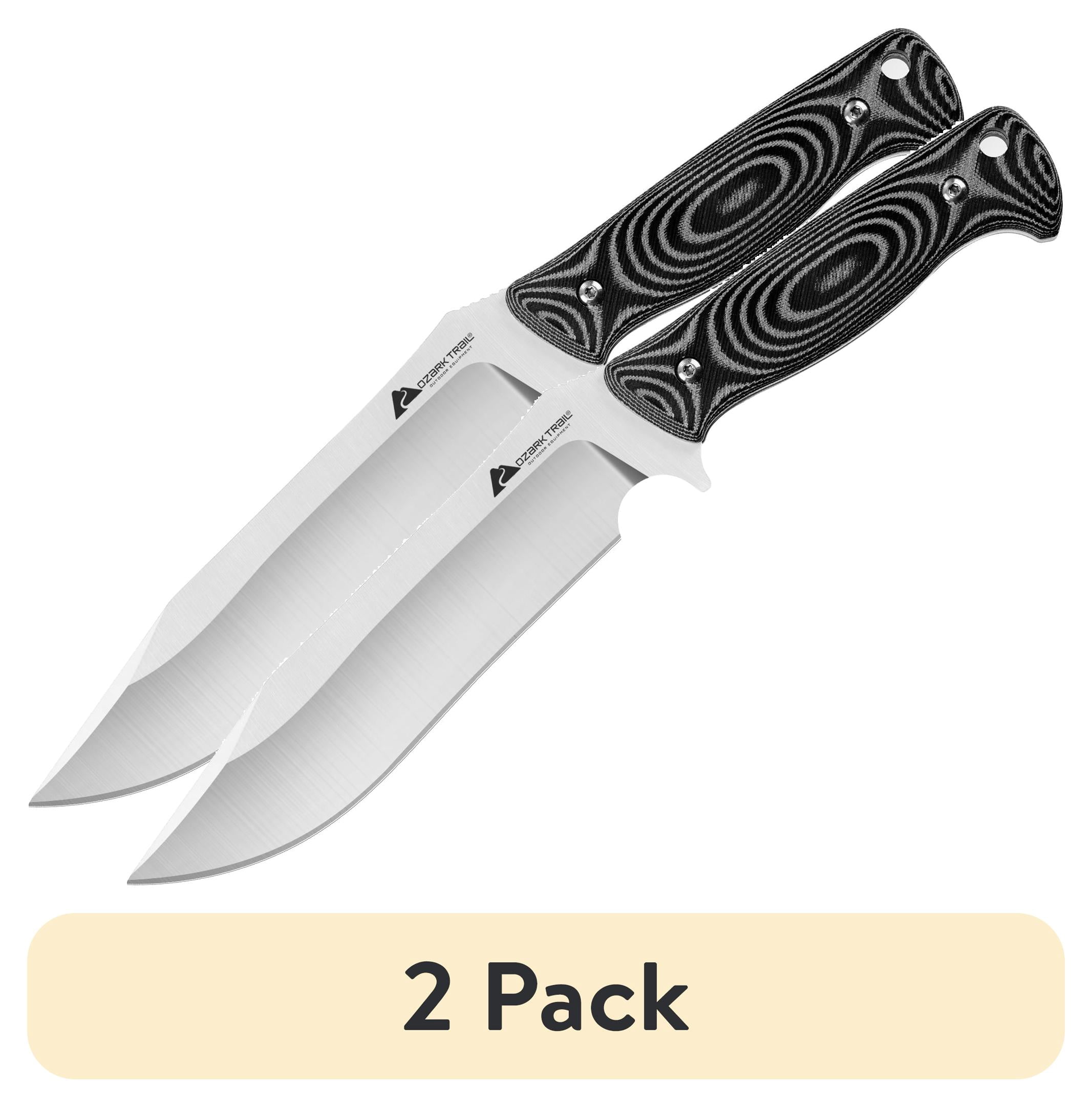 Ozark Trail 11 Inch Fixed Blade Knife Full Tang G10 Micarta Handle