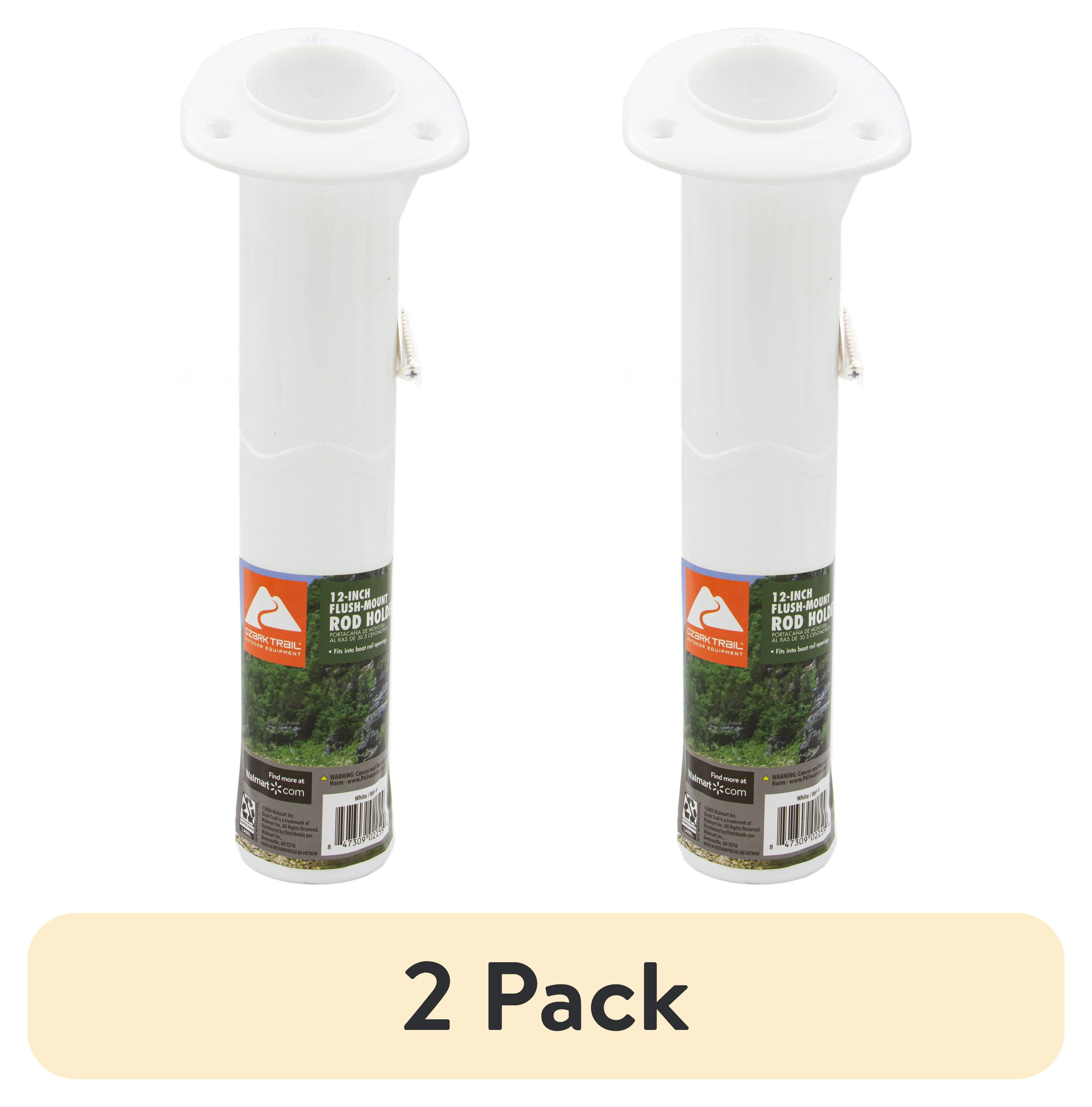 (2 pack) Ozark Trail Flush Mount Fishing Rod Holder 11 in 30° Angle for Boat Kayak