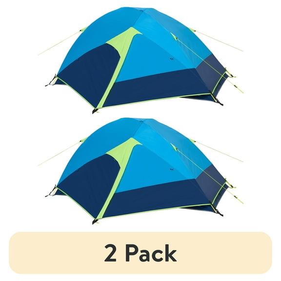 (2 pack) Ozark Trail 2-Person Backpacking Tent, Made with Recycled Polyester Fabric, Blue