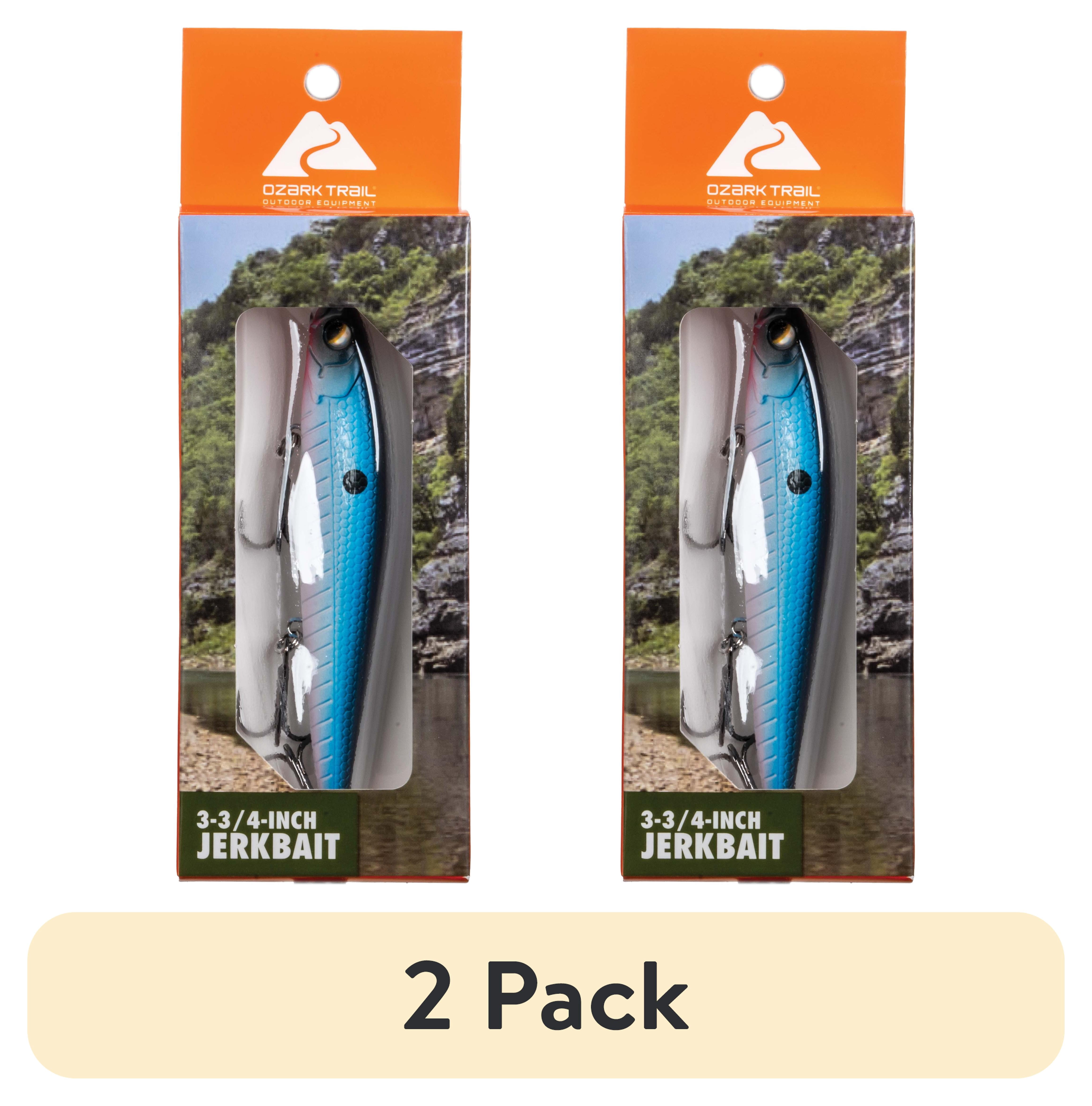 (2 pack) Ozark Trail Freshwater Minnow Fishing Lure, Midnight, 1 oz
