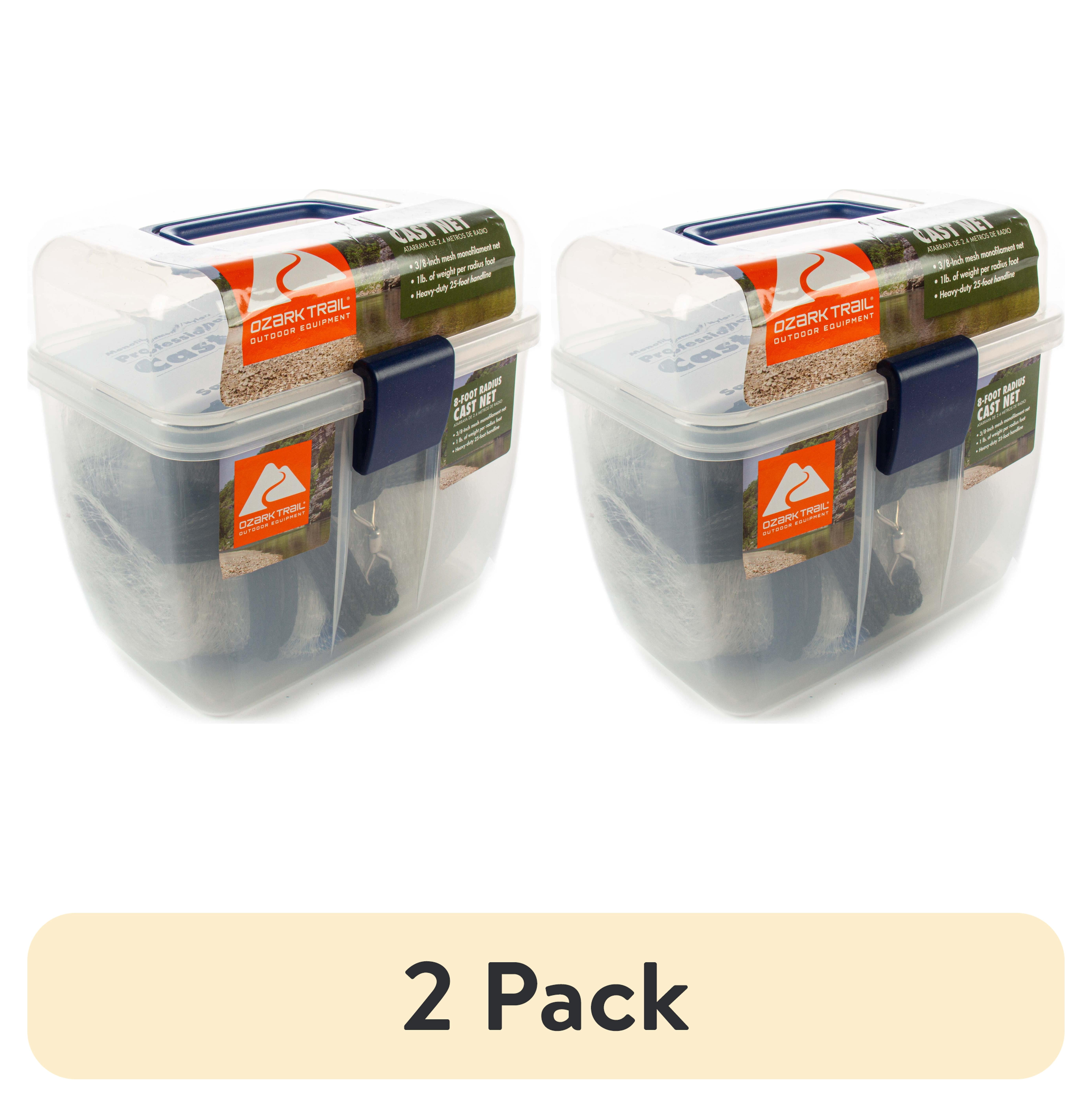 (2 pack) Ozark Trail Pro Series 8 ft Radius Cast Net with 3/8 in Mesh
