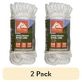 thumbnail image 1 of (2 pack) Ozark Trail Double-Braided Nylon Marine Dock Line 3/8 in x 25 ft, Spliced Eye, 550 lb Load, 1 of 18