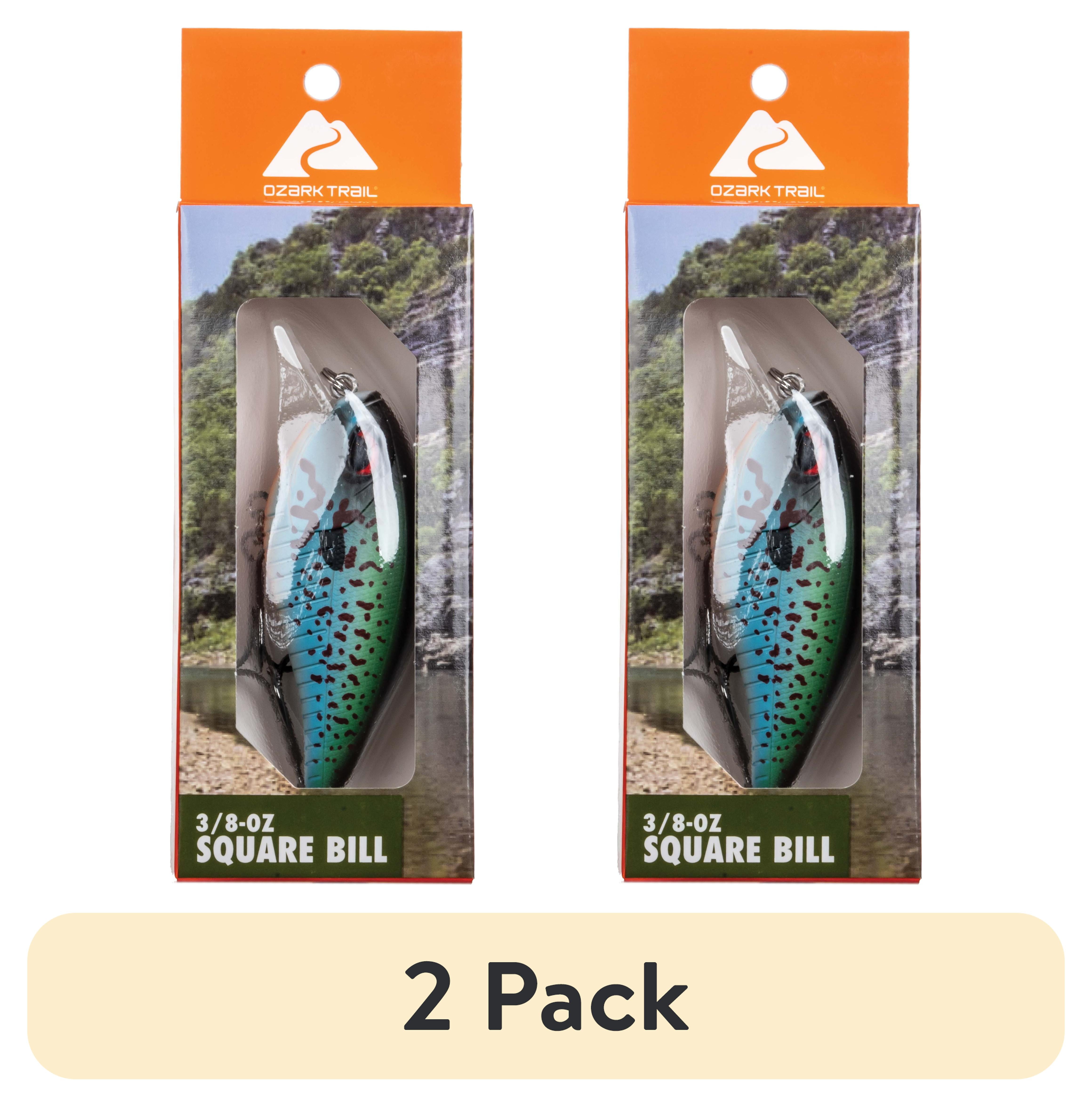 (2 pack) Ozark Trail Freshwater Squarebill Fishing Lure, Squash, 3/8 oz
