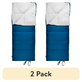 (2 pack) Ozark Trail 35F Cool Weather Rectangular Sleeping Bag with Recycled Polyester and ZIP SHIELD